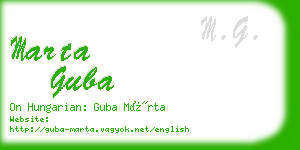 marta guba business card